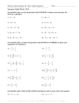 Infinite Pre-Algebra - Summer Math Work 2016