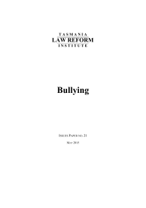 Bullying - University of Tasmania