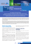 Renewable energy research in France