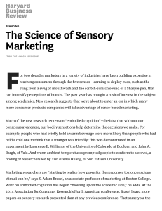 The Science of Sensory Marketing