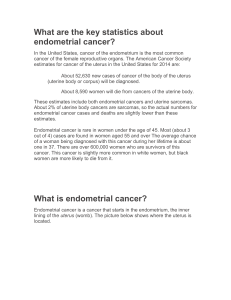What are the key statistics about endometrial cancer?