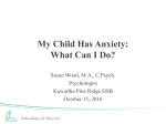 My Child Has Anxiety: What Can I Do?