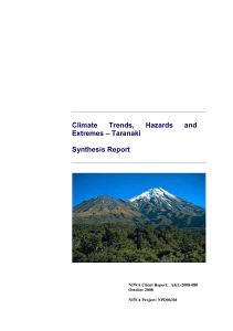 Climate Trends, Hazards and Extremes – Taranaki Synthesis Report