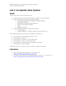 Lab 2: An OpenGL Solar System