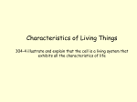 Characteristics of Living Things