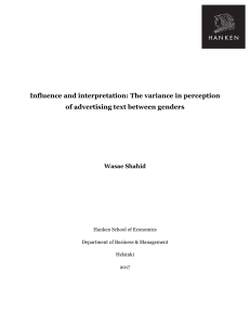 Influence and interpretation: The variance in perception of