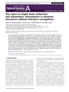 Two types of single-beam deflection and asymmetric transmission in