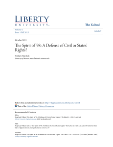 The Spirit of `98: A Defense of Civil or States`