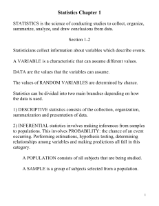 Statistics Chapter 1