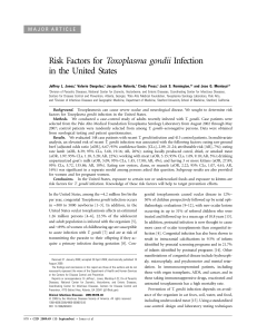 Risk Factors for Toxoplasma gondii Infection in