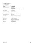 Chapter 7: Arrays Lab Exercises