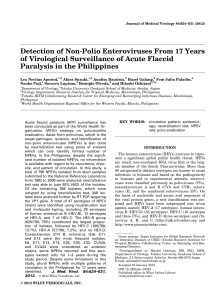 Detection of non‐polio enteroviruses from 17 years of virological