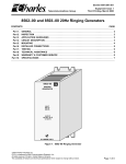 8502–00 and 8503–00 20Hz Ringing Generators