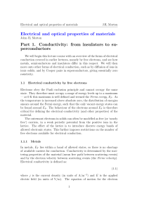 Electrical and optical properties