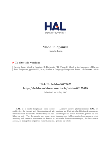 Mood in Spanish - Hal-SHS