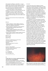 Central retinal vein occlusion complicating treatment with