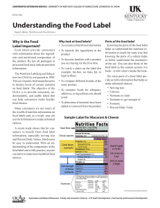 Fcs3-538: Understanding the Food Label