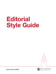 Editorial Style Guide