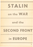 On the War and the Second Front in Europe