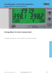 Cost Allocation / Cost Center Acquisition Energy Meters for