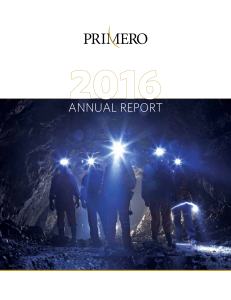Annual Report - Primero Mining Corp.