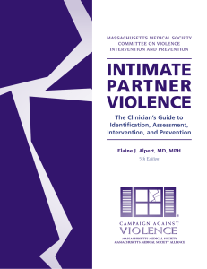 Intimate Partner Violence - Massachusetts Medical Society