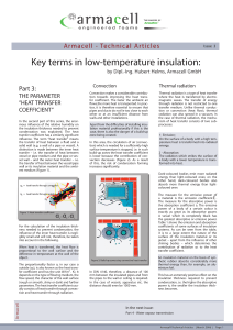 Key terms in low-temperature insulation