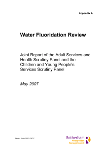 Water Fluoridation Review - Rotherham Metropolitan Borough Council