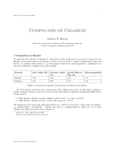 Compounds of Chlorine
