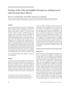 Decline of the African lungfish (Protopterus aethiopicus) in Lake