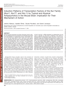 (Nurr1, Nur77, and Nor-1) by Typical and Atypical Antipsychotics i