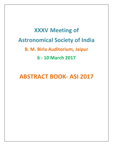 ASI 2017 Abstract Book - Astronomical Society of India