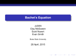 Bachet`s Equation - Math-Boise State