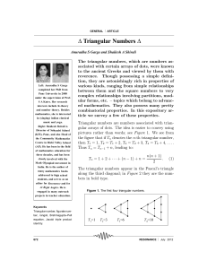 Triangular Numbers