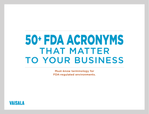 50 FDA ACRONYMS