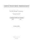 October 11, 2011  - Castle Investment Management