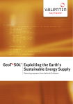 GeoT*SOL® Exploiting the Earth`s Sustainable Energy Supply