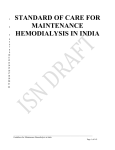 standard of care for maintenance hemodialysis in india
