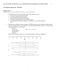 AP Statistics - Fall Final Exam