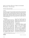 impact of global financial crisis on investors` psychology : an analysis