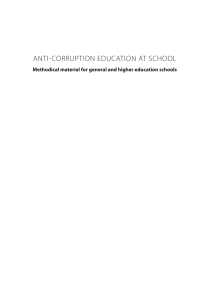 anti-corruption education at school