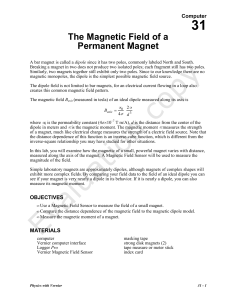 The Magnetic Field of a Permanent Magnet