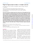 Regional hippocampal atrophy in multiple sclerosis