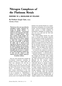 Nitrogen Complexes of the Platinum Metals