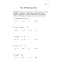 Math 085 Final Exam Review