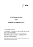 2015 Biology (Revised) Higher Finalised Marking Instructions