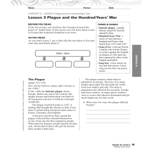 Lesson 3 Plague and the Hundred Years` War
