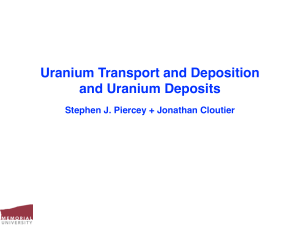 Uranium Transport and Deposition and Uranium Deposits