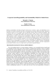 Corporate Social Responsibility and Sustainability Model for Global