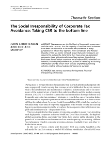 The Social Irresponsibility of Corporate Tax